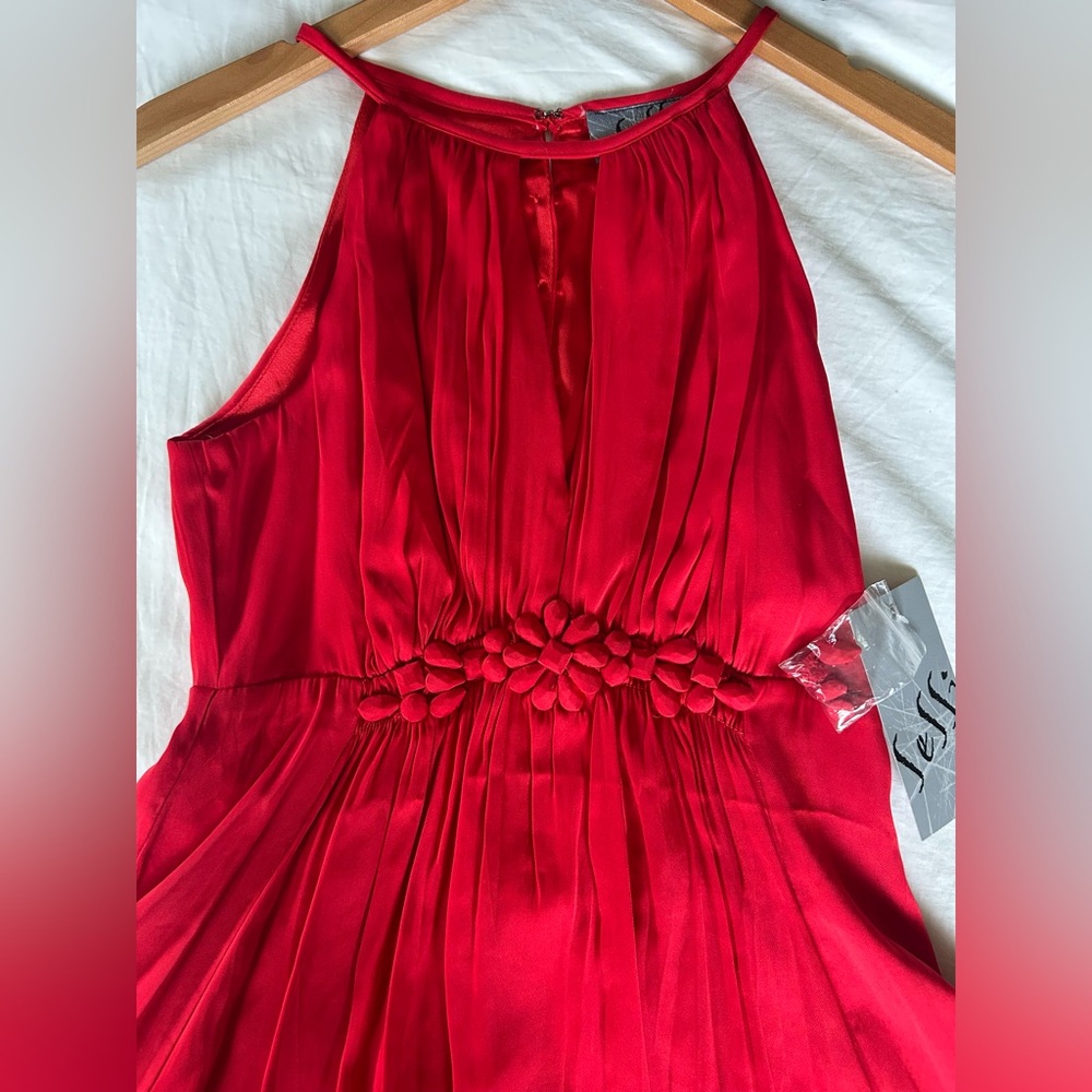 NWT Sessi Elegant Ruby Red Cocktail Dress- Sz S - Picture 8 of 10
